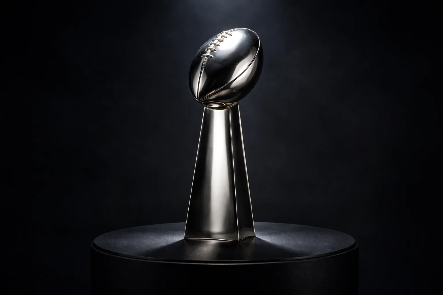 Super Bowl trophy on display