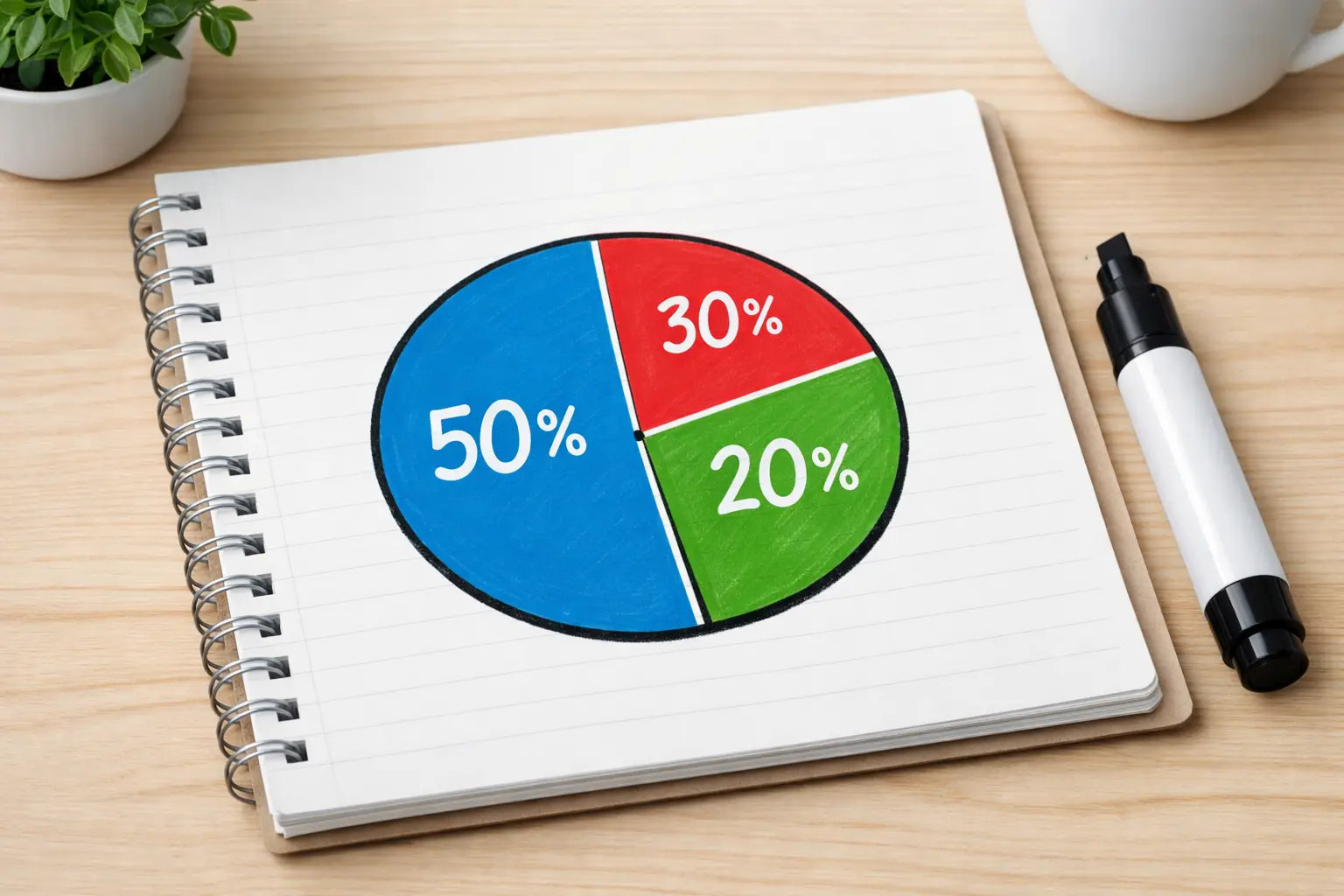 Simple chart showing unit percentages