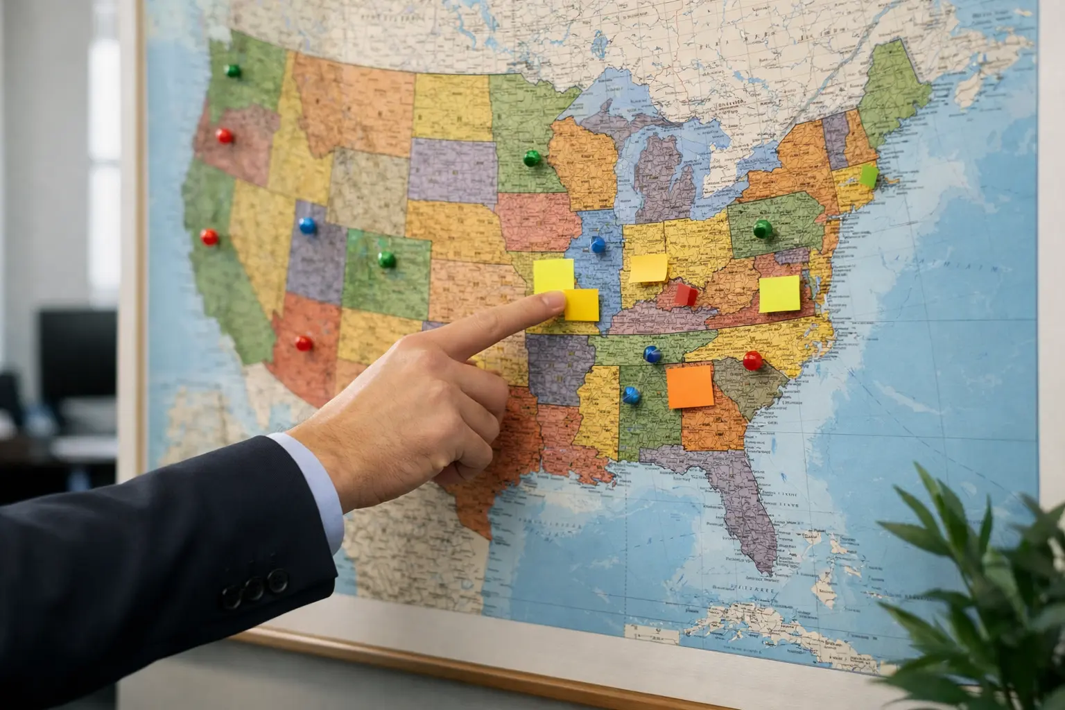 US map with legal status indicators