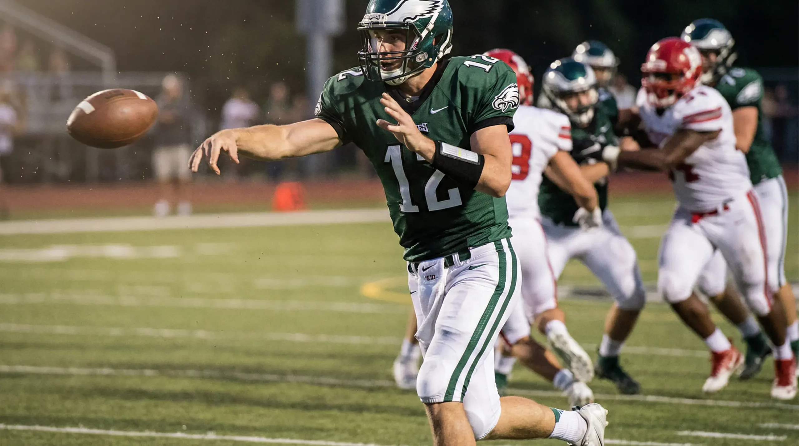 NFL quarterback throwing a football, representing player prop betting markets